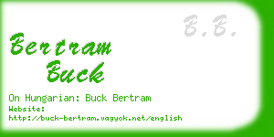 bertram buck business card